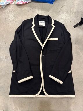 Rowing Blazers Black Blazer with Cream Trim